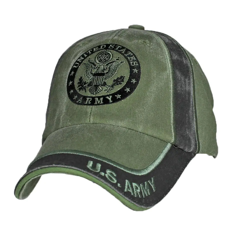 EAGLE CREST U.S. Army Insignia OD Green Baseball Cap