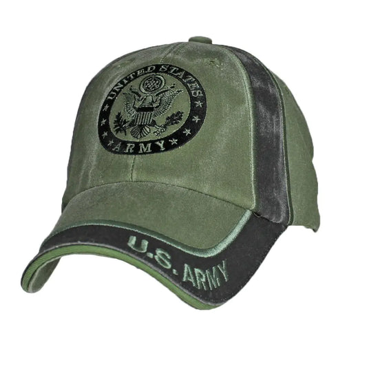 EAGLE CREST U.S. Army Insignia OD Green Baseball Cap