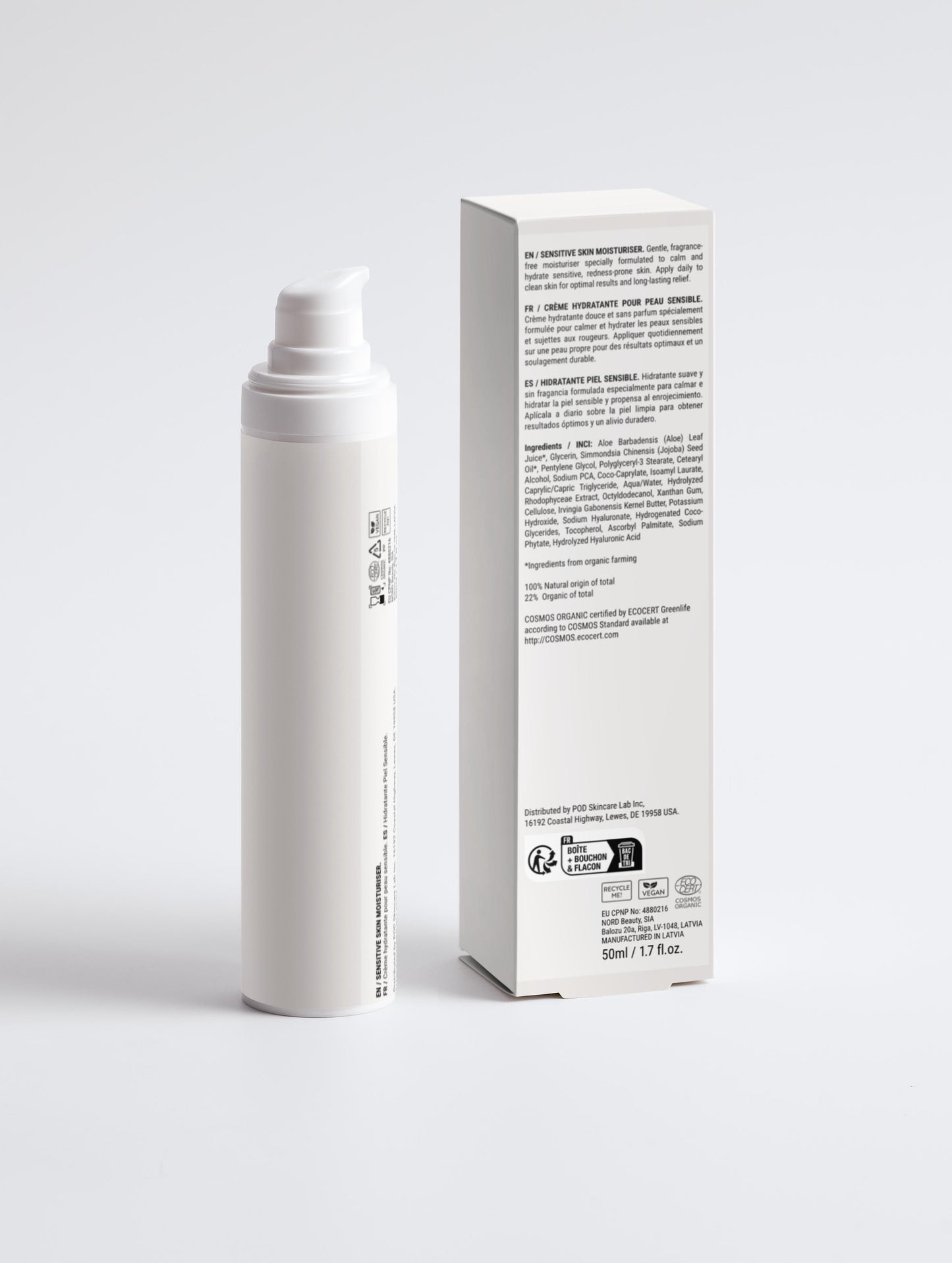 Sensitive Skin Moisturiser, Fragrance Free