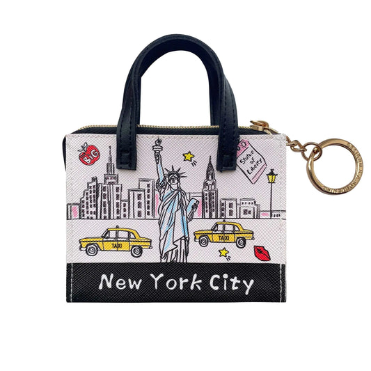 DESIGN U.S.A. SOUVENIR Cute, Classic, & Elegant New York Souvenir Handbag Style Pouch Coin Purse